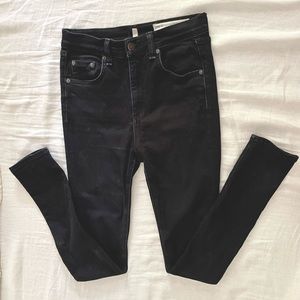 rag & bone Justine skinny jeans, coal wash EUC